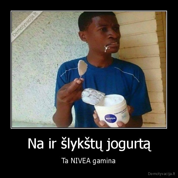 nivea, kremas,nivea, jogurtas