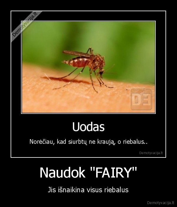 Naudok &quot;FAIRY&quot;