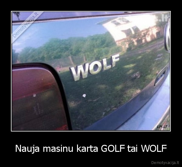 Nauja masinu karta GOLF tai WOLF