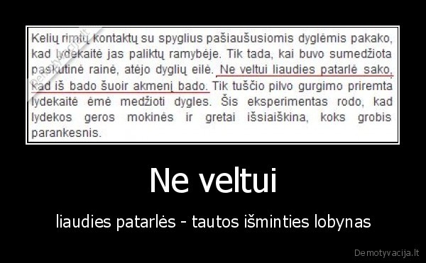 Ne veltui