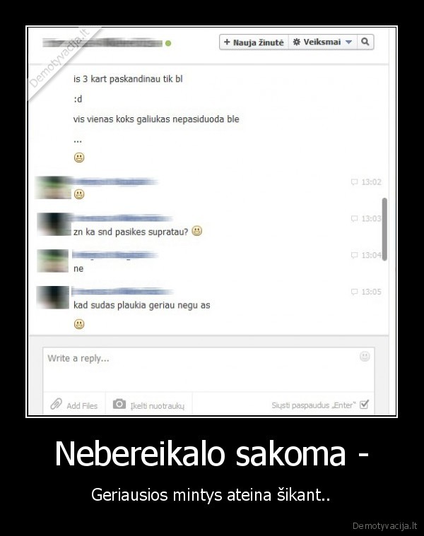 Nebereikalo sakoma -