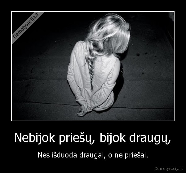 Nebijok priešų, bijok draugų,