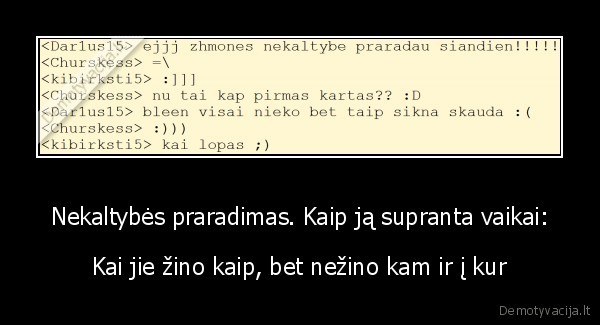 Nekaltybės praradimas. Kaip ją supranta vaikai: