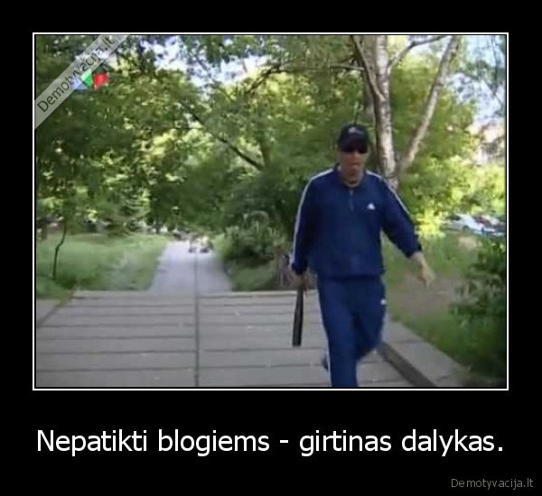 Nepatikti blogiems - girtinas dalykas.