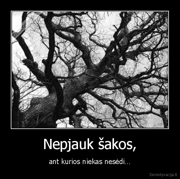 Nepjauk šakos,