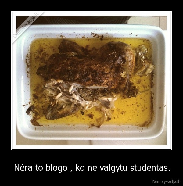 Nėra to blogo , ko ne valgytu studentas.