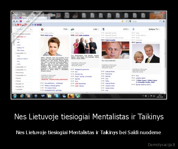 Nes Lietuvoje tiesiogiai Mentalistas ir Taikinys