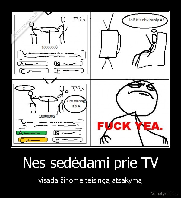 Nes sedėdami prie TV