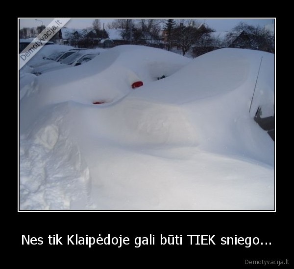 Nes tik Klaipėdoje gali būti TIEK sniego...