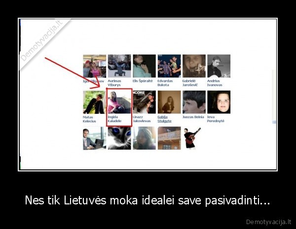 Nes tik Lietuvės moka idealei save pasivadinti...