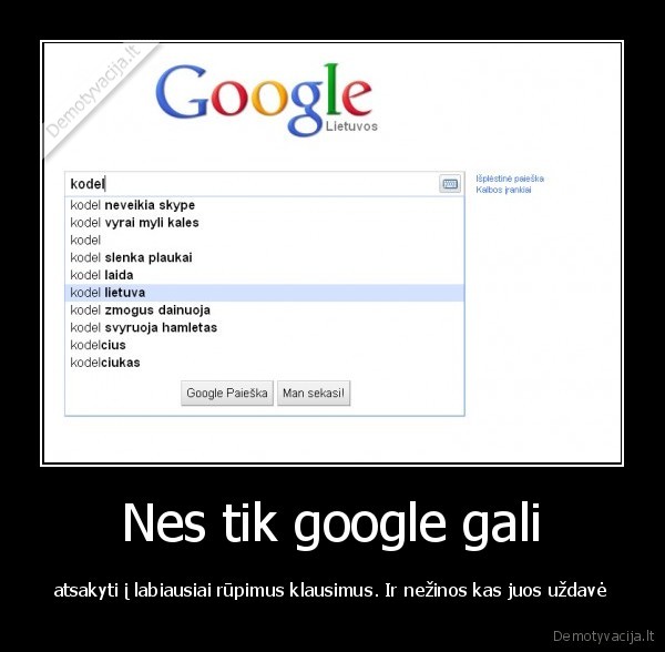 google, klausimas