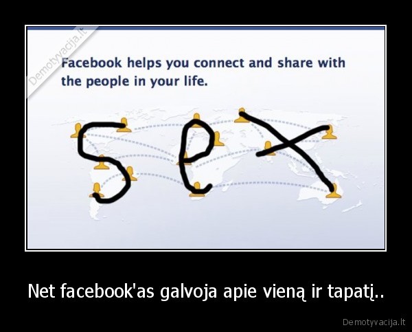 Net facebook'as galvoja apie vieną ir tapatį..