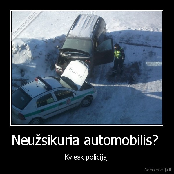 policija,automobilis,ziema