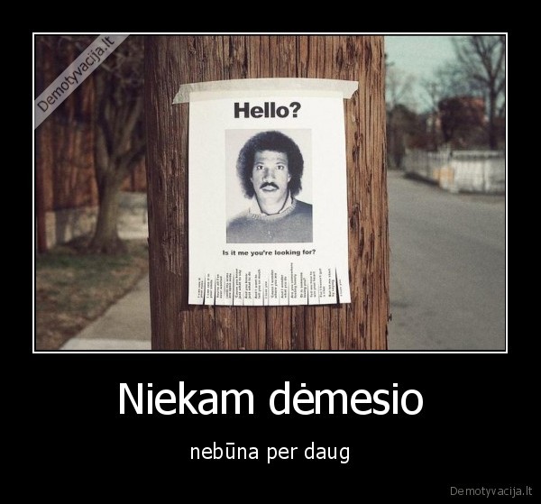 Niekam dėmesio