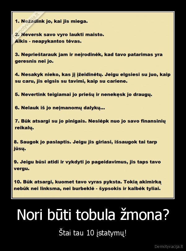 Nori būti tobula žmona?