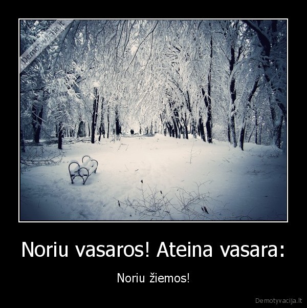 Noriu vasaros! Ateina vasara: