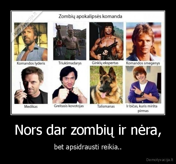 Nors dar zombių ir nėra,