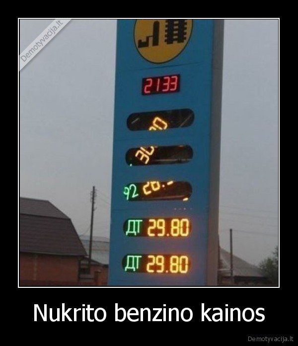 Nukrito benzino kainos