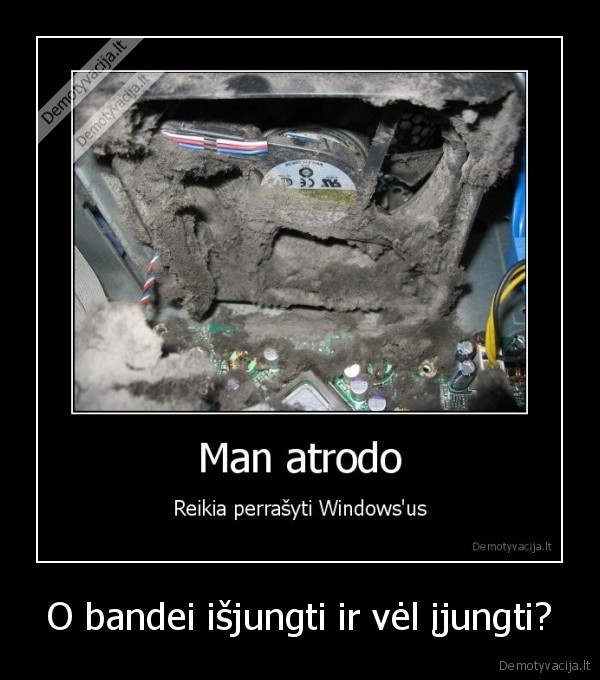 O bandei išjungti ir vėl įjungti?