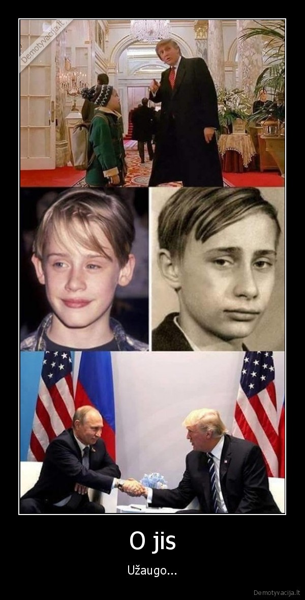 putinas,mccauley, culkin,donaldas, trumpas