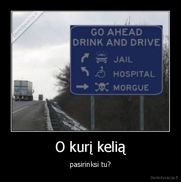 O kurį kelią