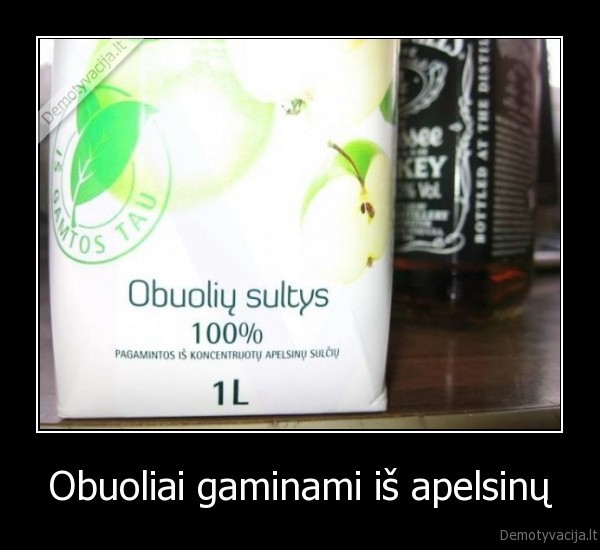 Obuoliai gaminami iš apelsinų