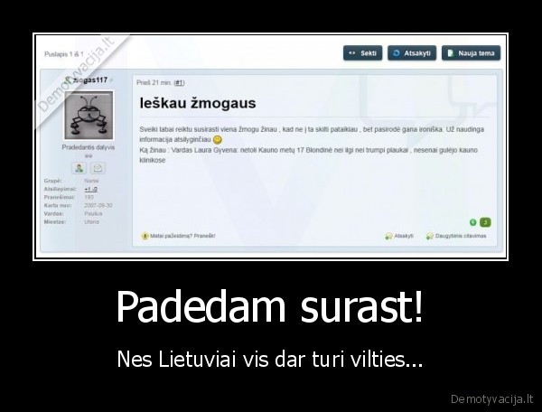 Padedam surast!