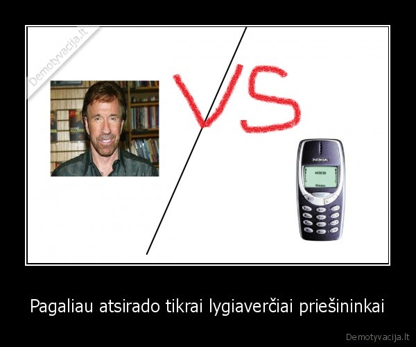 chuck, norris, nokia, 3310, neimanoma, priesas, priesininkas