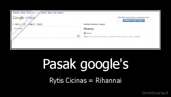 Pasak google's