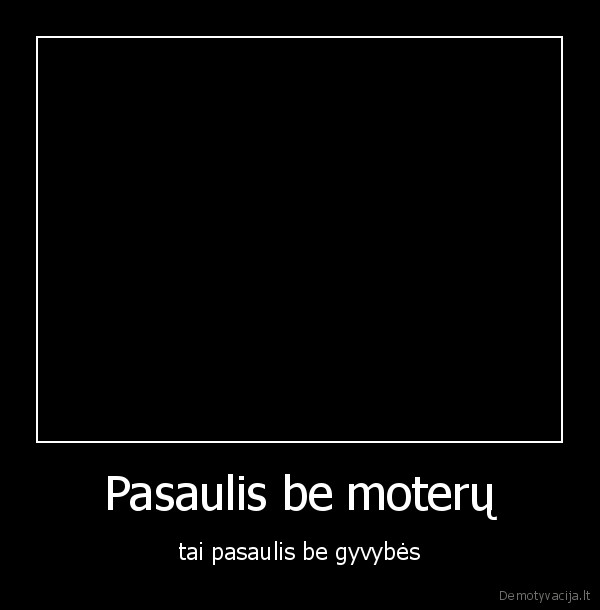 Pasaulis be moterų