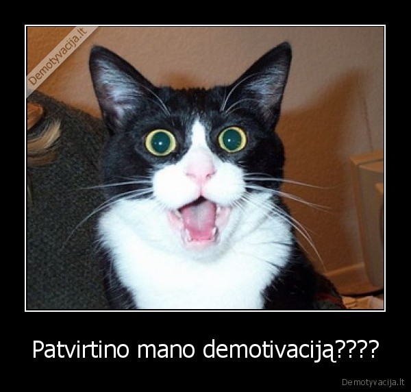 Patvirtino mano demotivaciją????