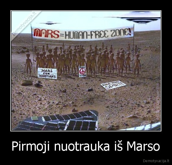 Pirmoji nuotrauka iš Marso