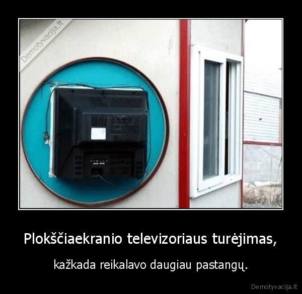 Plokščiaekranio televizoriaus turėjimas,