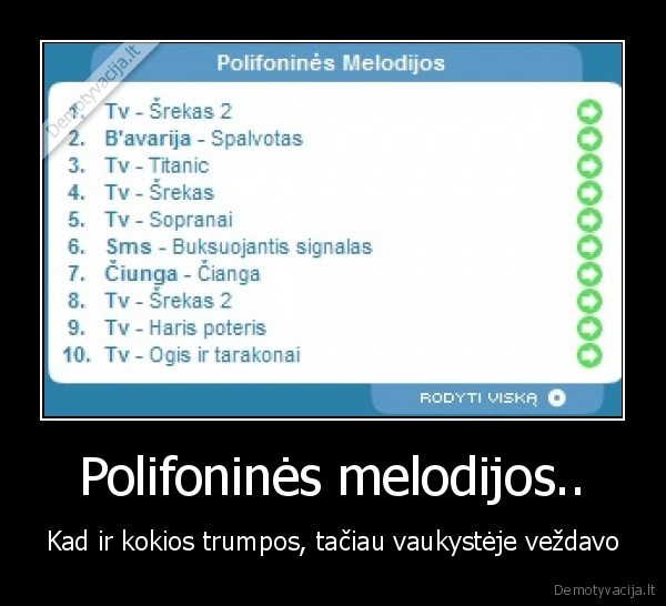 polifonine, melodija,tik, 2, litai