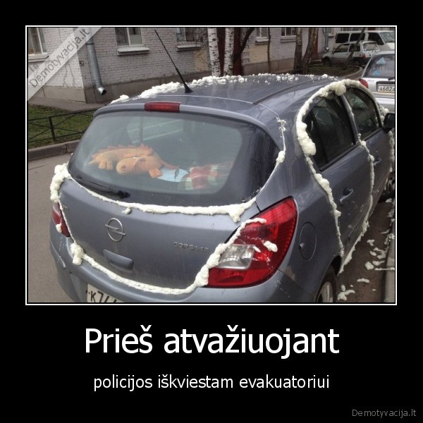 Prieš atvažiuojant