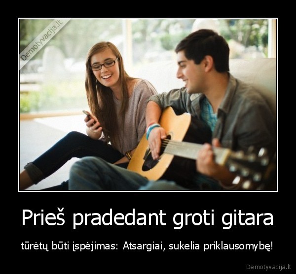 Prieš pradedant groti gitara