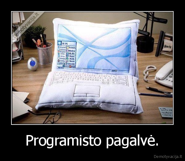 Programisto pagalvė.