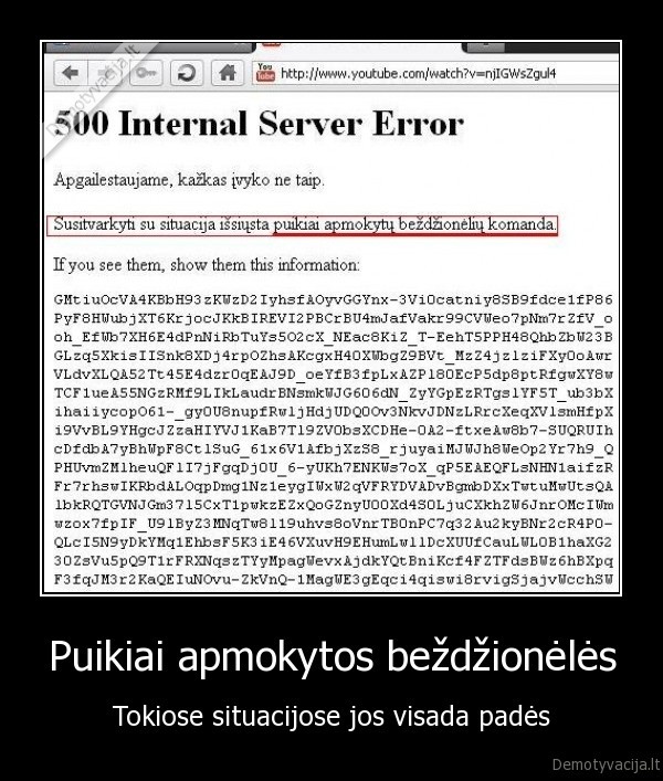 youtube,bezdzioneles,error