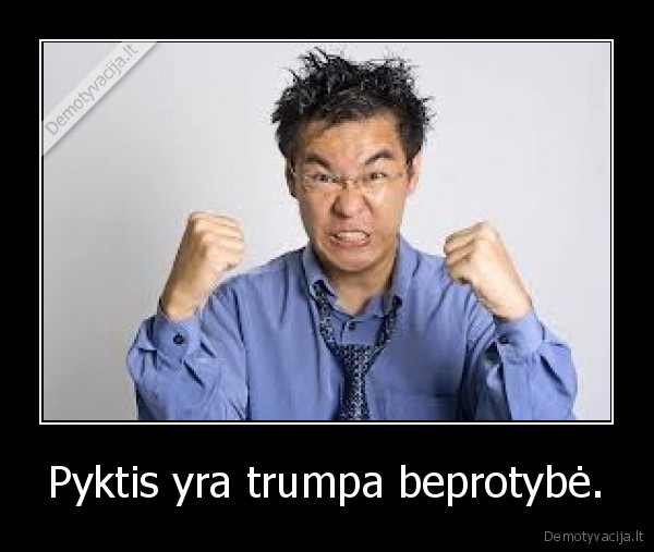 Pyktis yra trumpa beprotybė.