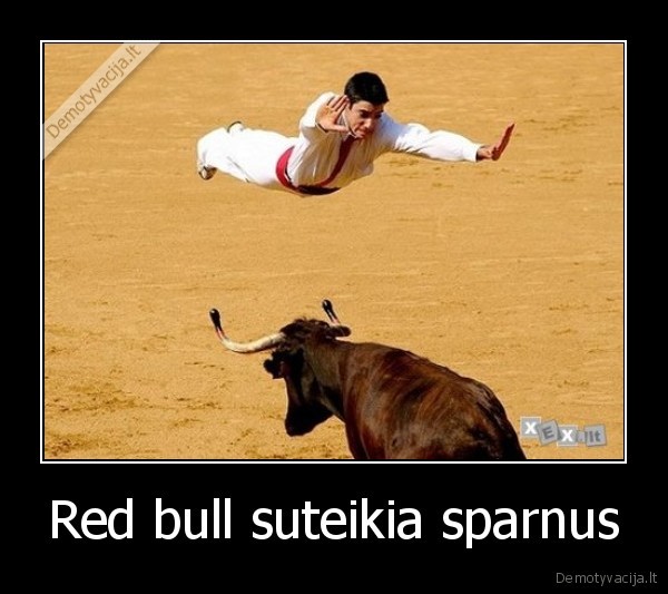 Red bull suteikia sparnus