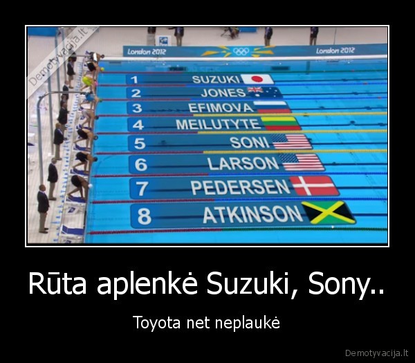 Rūta aplenkė Suzuki, Sony..