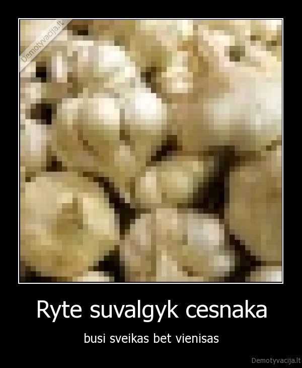 Ryte suvalgyk cesnaka