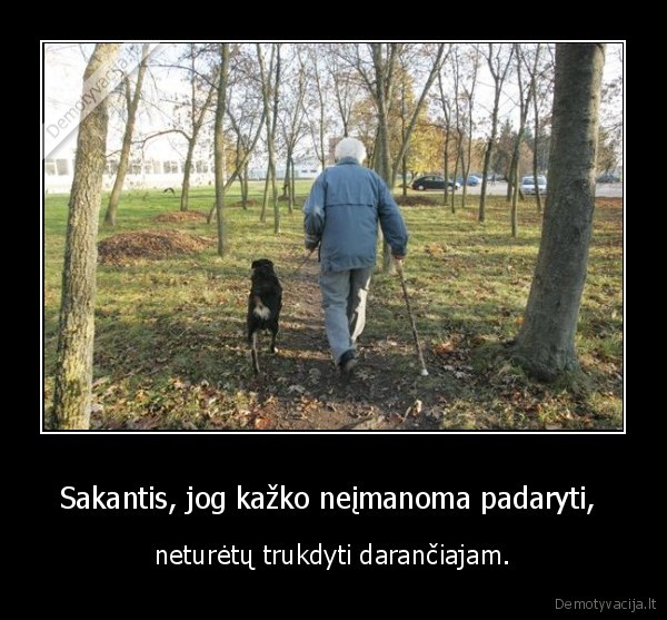 Sakantis, jog kažko neįmanoma padaryti, 