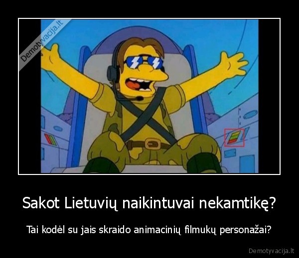 simpsonai, naikintuvai, filmukai, lietuva