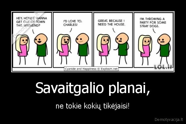 savaitgalio, planai