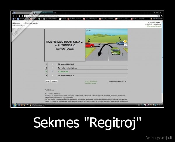 Sekmes &quot;Regitroj&quot;