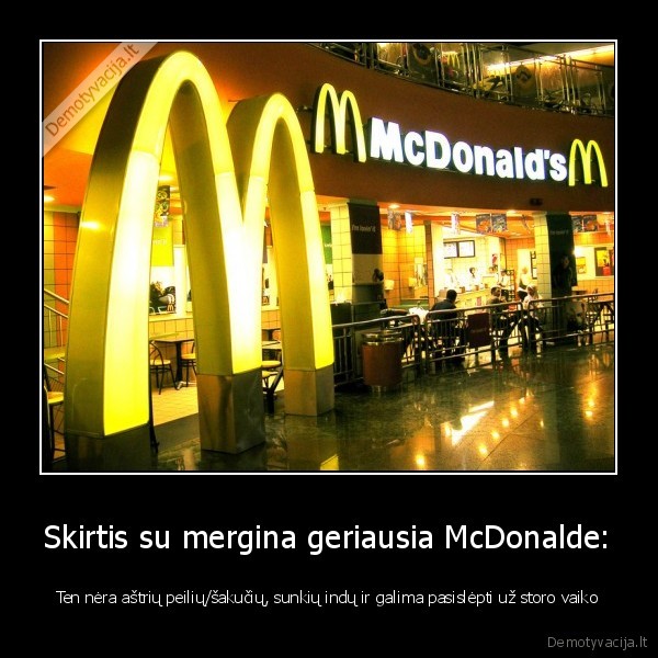 Skirtis su mergina geriausia McDonalde: