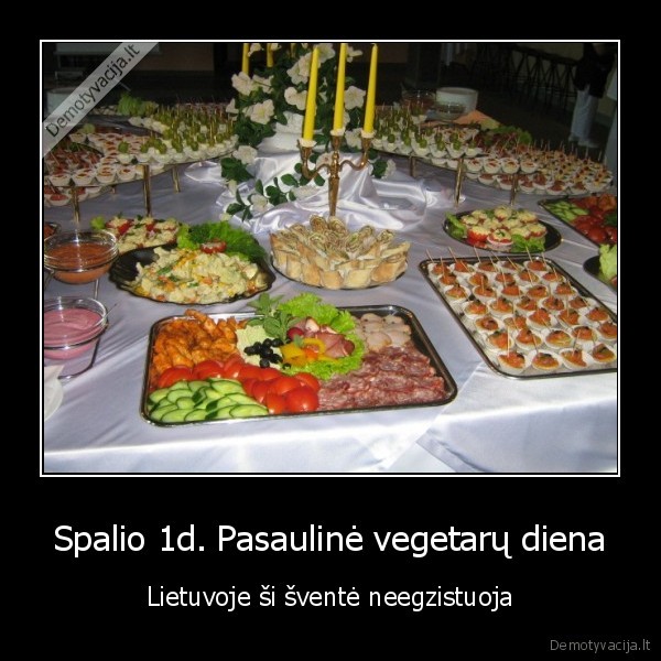 Spalio 1d. Pasaulinė vegetarų diena