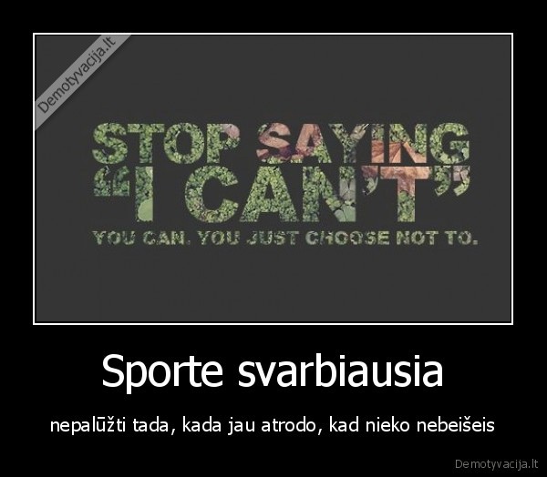 Sporte svarbiausia