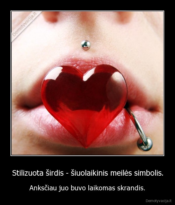 Stilizuota širdis - šiuolaikinis meilės simbolis.